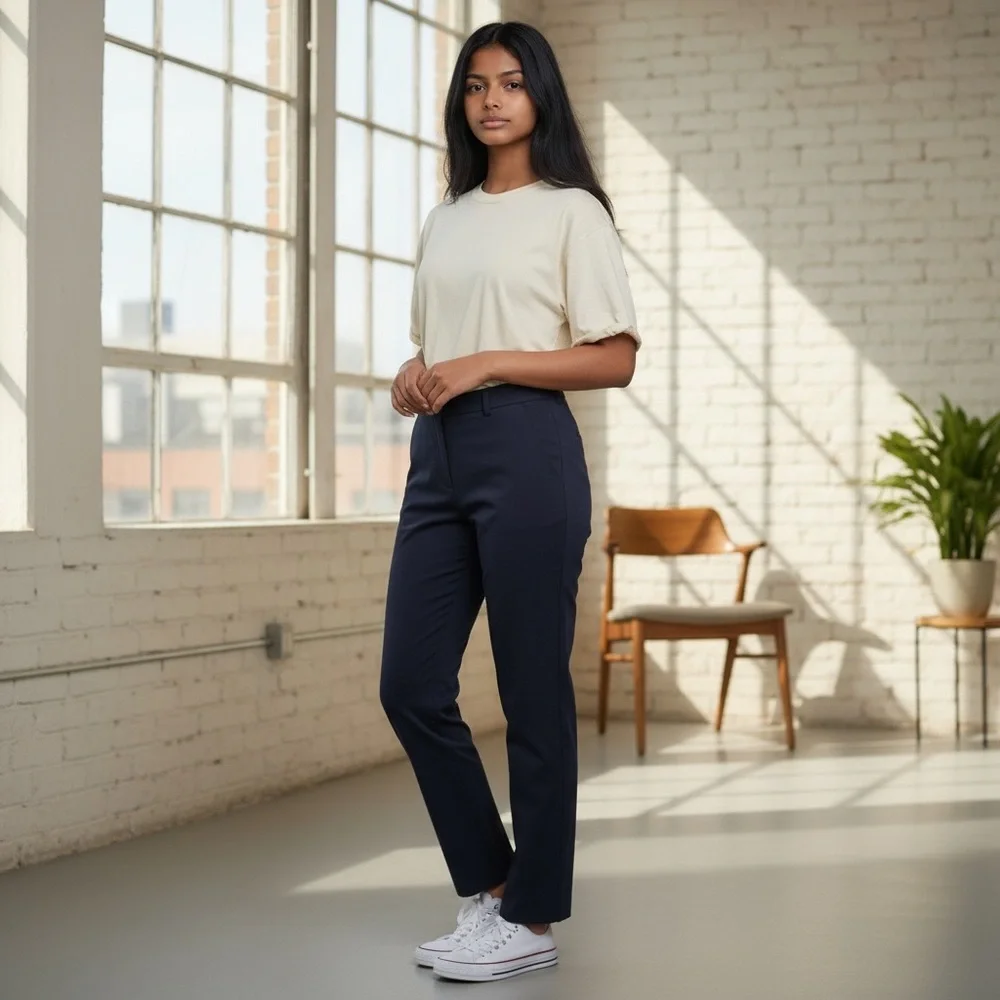 Van Heusen Women's Navy Trousers